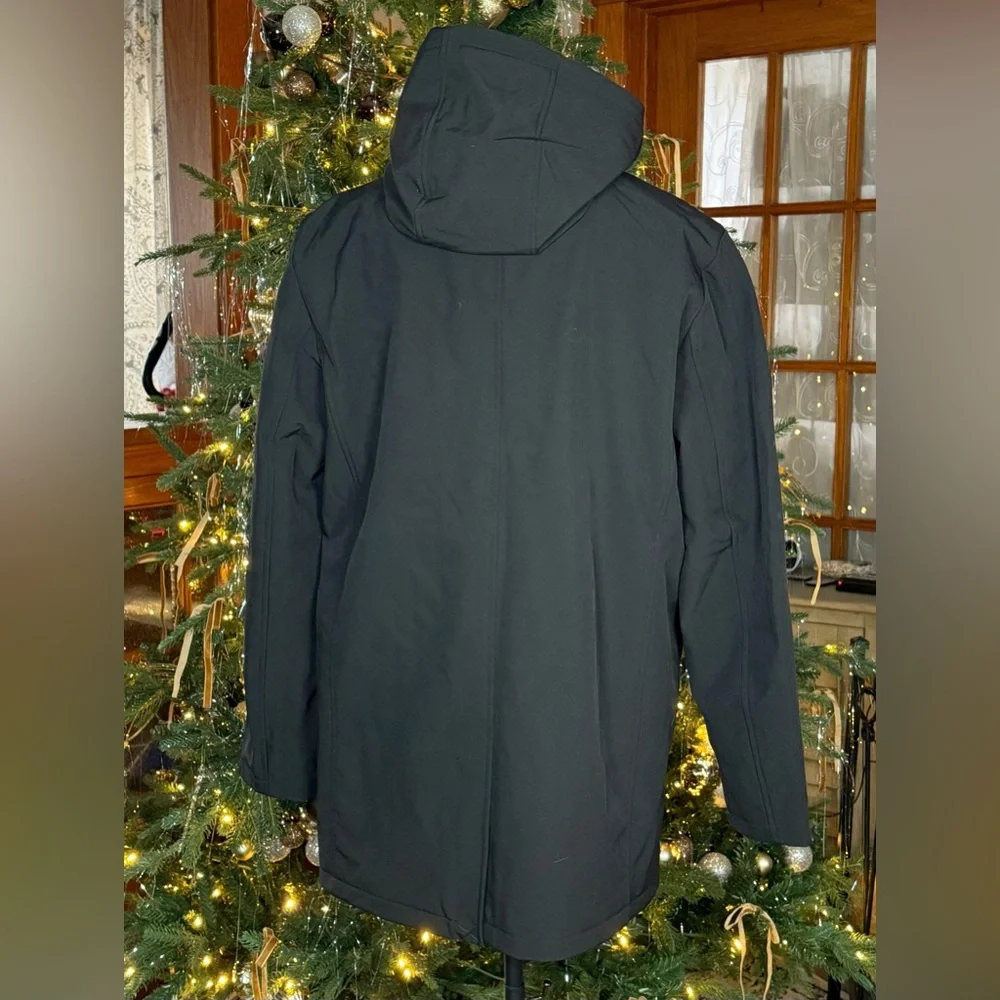 Vince Camuto Men's Black Softshell Hooded Jacket NWOT